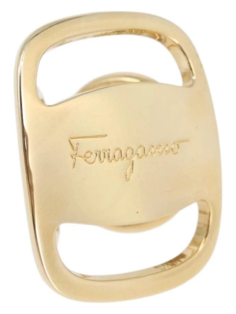 Salvatore Ferragamo Vala Ring metal Gold Auth 174691A